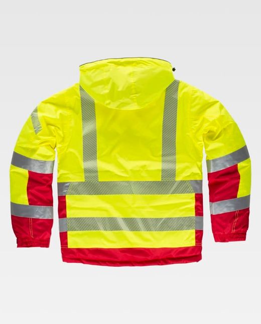 Parka de color Amarillo A.V.+Rojo | Fluor