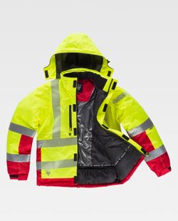 Parka de color Amarillo A.V.+Rojo | Fluor