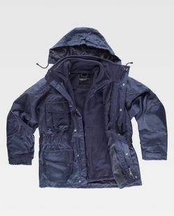 Parka desmontable con forro polar interior Marino