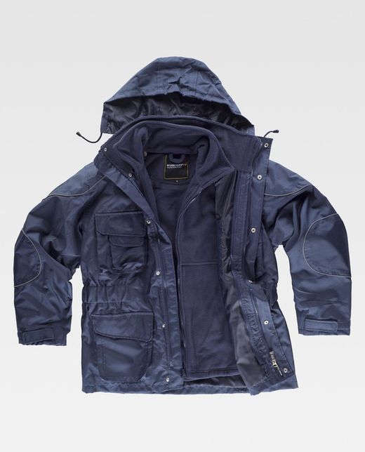 Parka desmontable con forro polar interior Marino