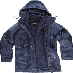 Parka desmontable con forro polar interior Marino