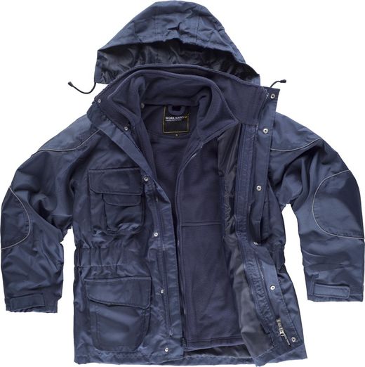Parka desmontable con forro polar interior Marino