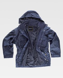 Parka desmontable con forro polar interior Marino