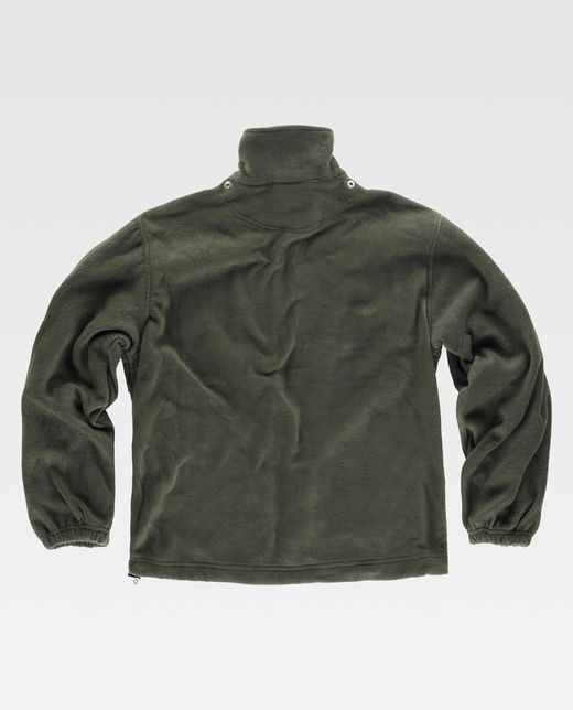 Abnehmbarer Parka mit Innenfutter aus Fleece und reflektierenden Paspeln Grün