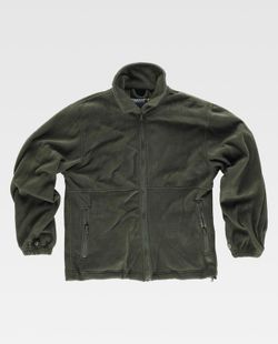 Abnehmbarer Parka mit Innenfutter aus Fleece und reflektierenden Paspeln Grün