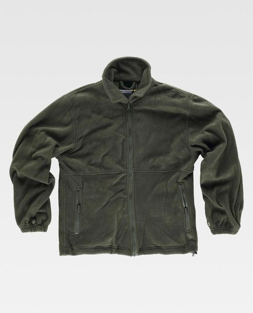 Abnehmbarer Parka mit Innenfutter aus Fleece und reflektierenden Paspeln Grün