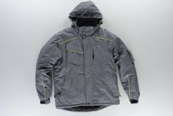Melierter Parka mit Nähten und gut sichtbaren Paspeln Grau