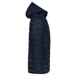 Parka acolchoada leve com capuz para homem