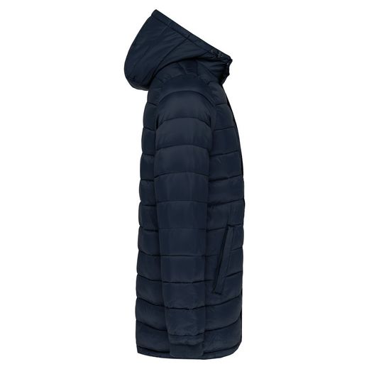 Parka acolchoada leve com capuz para homem