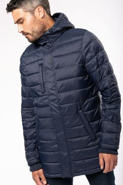 Parka ligera acolchada con capucha para hombre