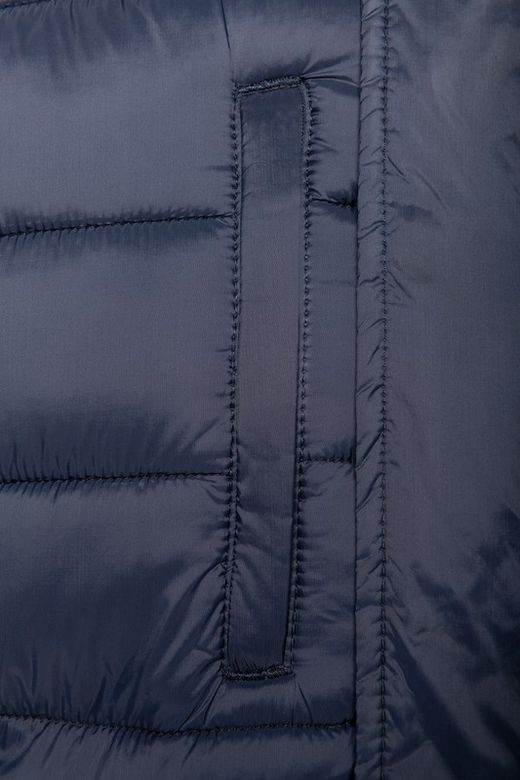 Parka acolchoada leve com capuz para homem