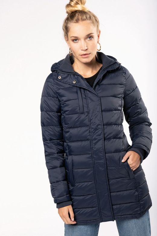 Parka da donna imbottito leggero con cappuccio