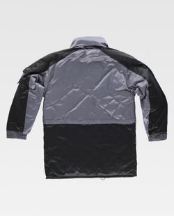 Parka Linie 9 kombiniert, gepolstert und wasserdicht Stoff Beaver Nylon Grey Black