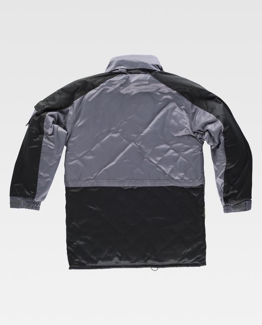 Parka Linie 9 kombiniert, gepolstert und wasserdicht Stoff Beaver Nylon Grey Black