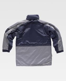 Parka Linie 9 kombiniertes, gepolstertes und wasserdichtes Gewebe Beaver Nylon Navy Grey
