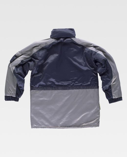 Parka Linie 9 kombiniertes, gepolstertes und wasserdichtes Gewebe Beaver Nylon Navy Grey
