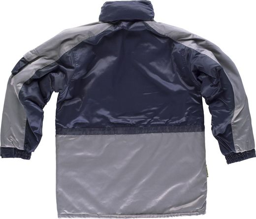 Parka Linie 9 kombiniertes, gepolstertes und wasserdichtes Gewebe Beaver Nylon Navy Grey