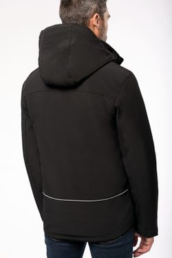 Parka da uomo imbottito con cappuccio Softshell