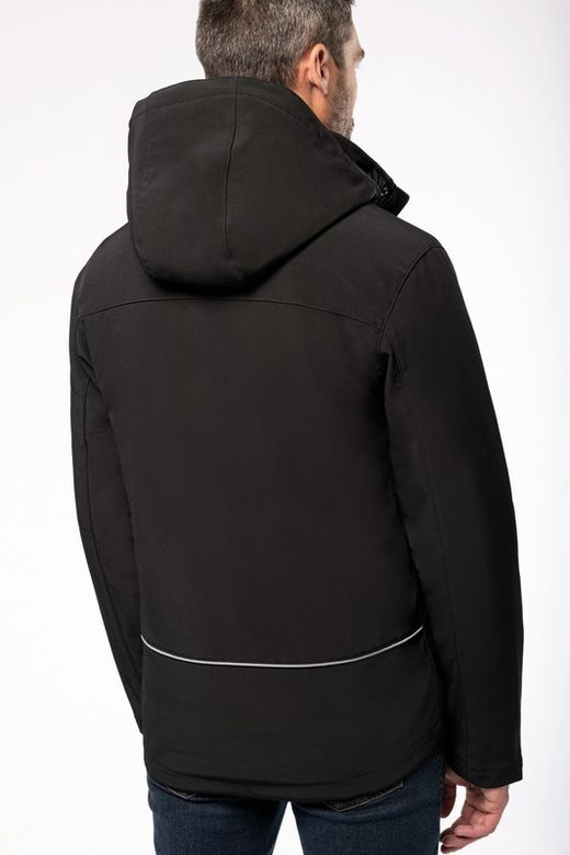 Parka da uomo imbottito con cappuccio Softshell