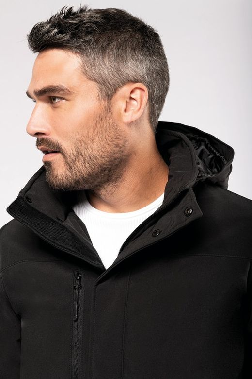 Parka da uomo imbottito con cappuccio Softshell