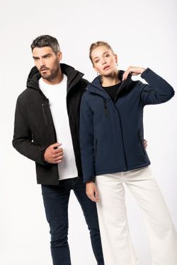 Parka da uomo imbottito con cappuccio Softshell