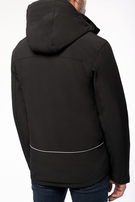 Parka da uomo imbottito con cappuccio Softshell