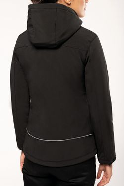 Parka acolchoada com capuz para mulher