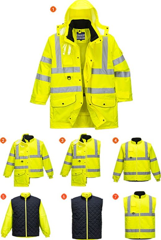 Warnschutz-Traffic-Jacke 7 in 1