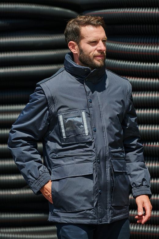 PARKA ARBEITSKLEIDUNG MIT ABNEHMBAREN ÄRMELN