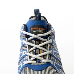 PERLIO Blue, zapato S1P azul de microfibra metal free