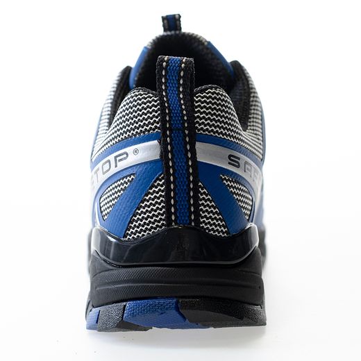 PERLIO Blue, zapato S1P azul de microfibra metal free