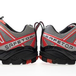 PERLIO Red, zapato S1P rojo de microfibra metal free