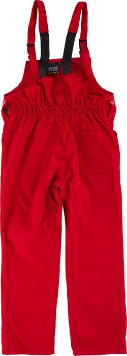 Tuta da ragazzo, schiena coperta, una borsa sul petto e due lati, cinghie elastiche rosse