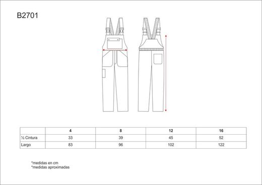 Tuta da ragazzo, schiena coperta, una borsa sul petto e due lati, cinturini elastici fucsia rosa