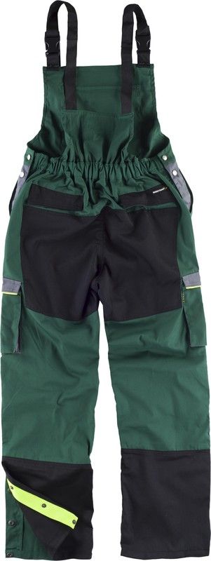 Peto linea 5 combinado en 3 colores con vivos reflectantes Verde Gris Oscuro Negro
