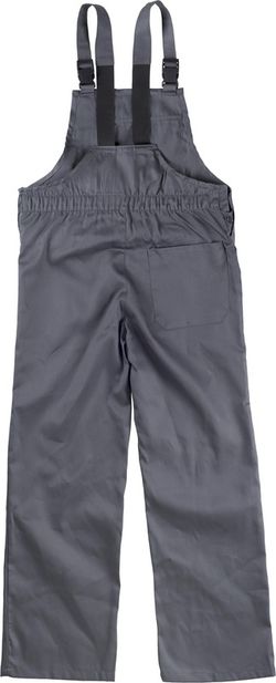 Bedecktes Lätzchen in der Mitte des Rückens, eine Brusttasche Grau