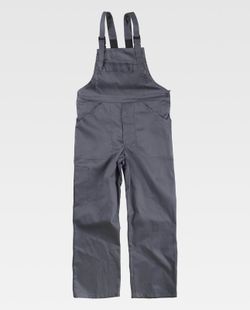 Bedecktes Lätzchen in der Mitte des Rückens, eine Brusttasche Grau