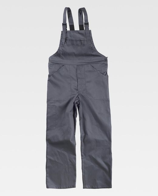 Bedecktes Lätzchen in der Mitte des Rückens, eine Brusttasche Grau