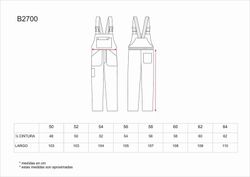 Salopette coperta a metà schiena, una borsa sul petto nera