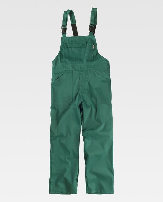 Bedeckte Latzhose mit mittlerem Rücken, eine Brusttasche grün