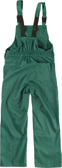 Bedeckte Latzhose mit mittlerem Rücken, eine Brusttasche grün