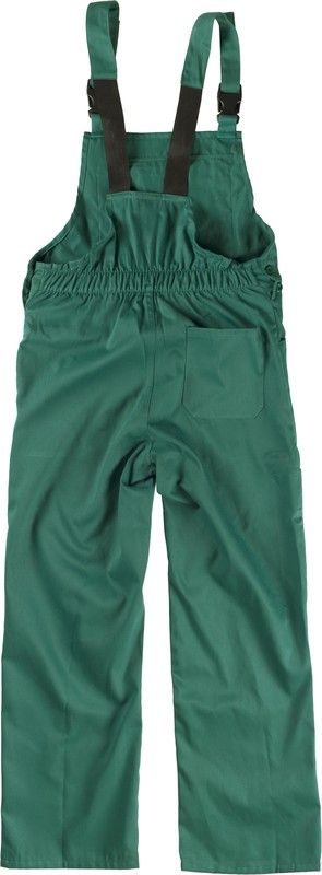 Bedeckte Latzhose mit mittlerem Rücken, eine Brusttasche grün