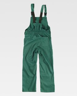 Bedeckte Latzhose mit mittlerem Rücken, eine Brusttasche grün