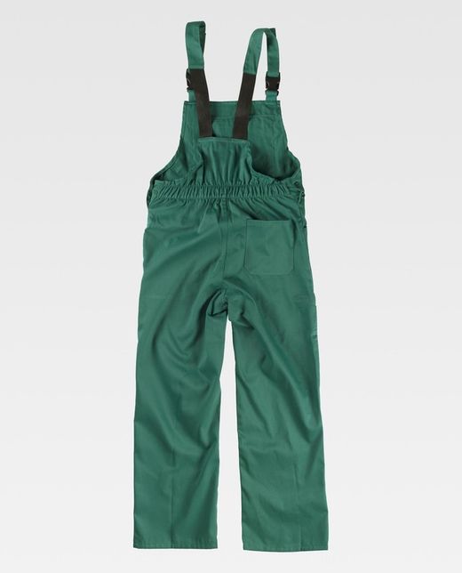 Bedeckte Latzhose mit mittlerem Rücken, eine Brusttasche grün