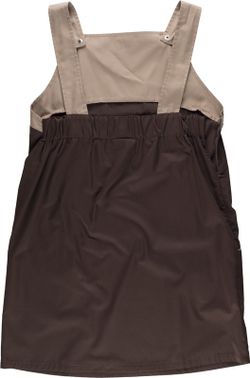 Zweifarbige Schürze mit Verschluss Brown Beige