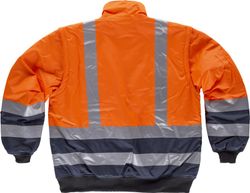 Kombiniertes Warnlicht mit reflektierenden Bändern EN471 Orange AV Navy