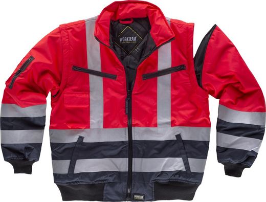 High visibility red combination light with reflective tapes EN ISO 20471: 2013 Red AV Marine