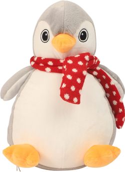 Pingüino de peluche con cremallera