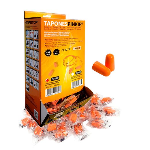 PINKIE PU Foam, tapones auditivos sin cordón SNR 37 dB Caja 200 pares