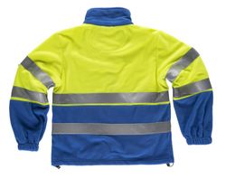 Zweifarbiges Fleece, Reißverschluss, 2 reflektierende Bänder an Brust, Rücken und Ärmeln Azulina AV Yellow